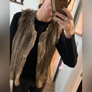 525 100% rabbit fur vest